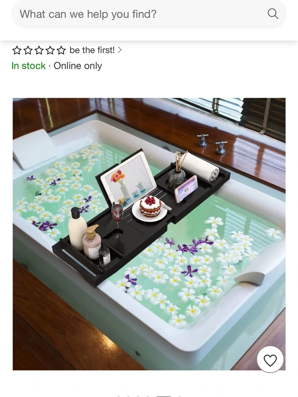 Expandable Bamboo Bathtub Tray - Black